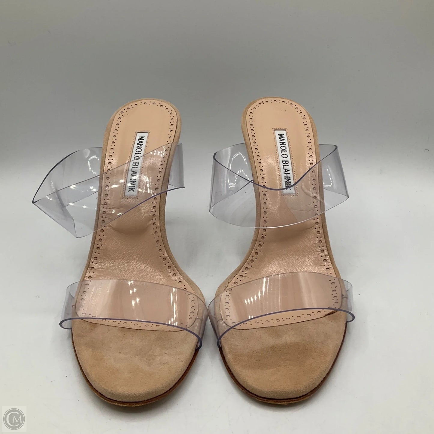 Shoes Luxury Designer By Manolo Blahnik In Tan, Size: 9