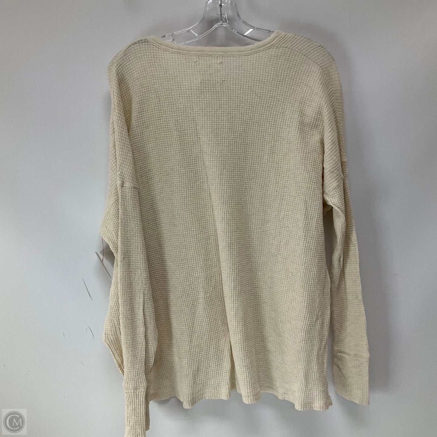 Top Long Sleeve By Offline In Cream, Size: L