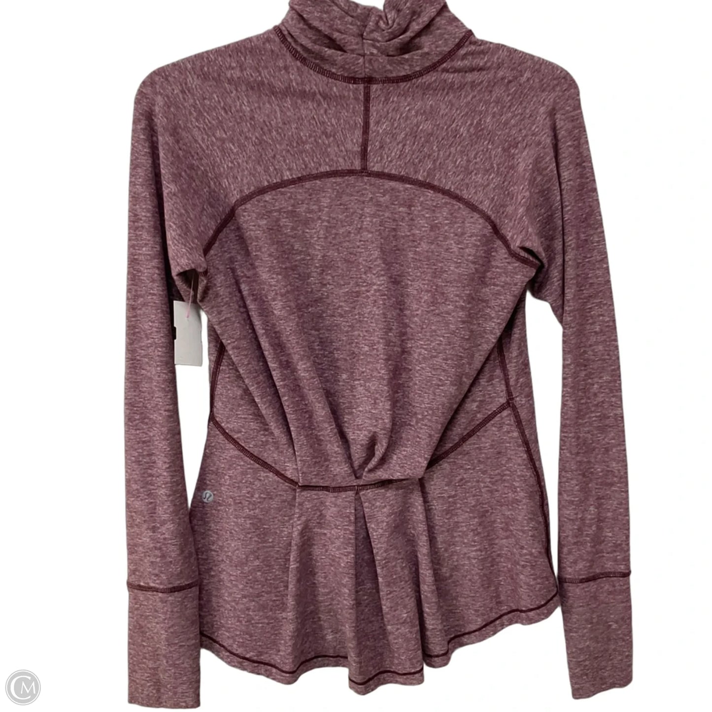 Athletic Top Long Sleeve Collar By Lululemon In Purple, Size: 4