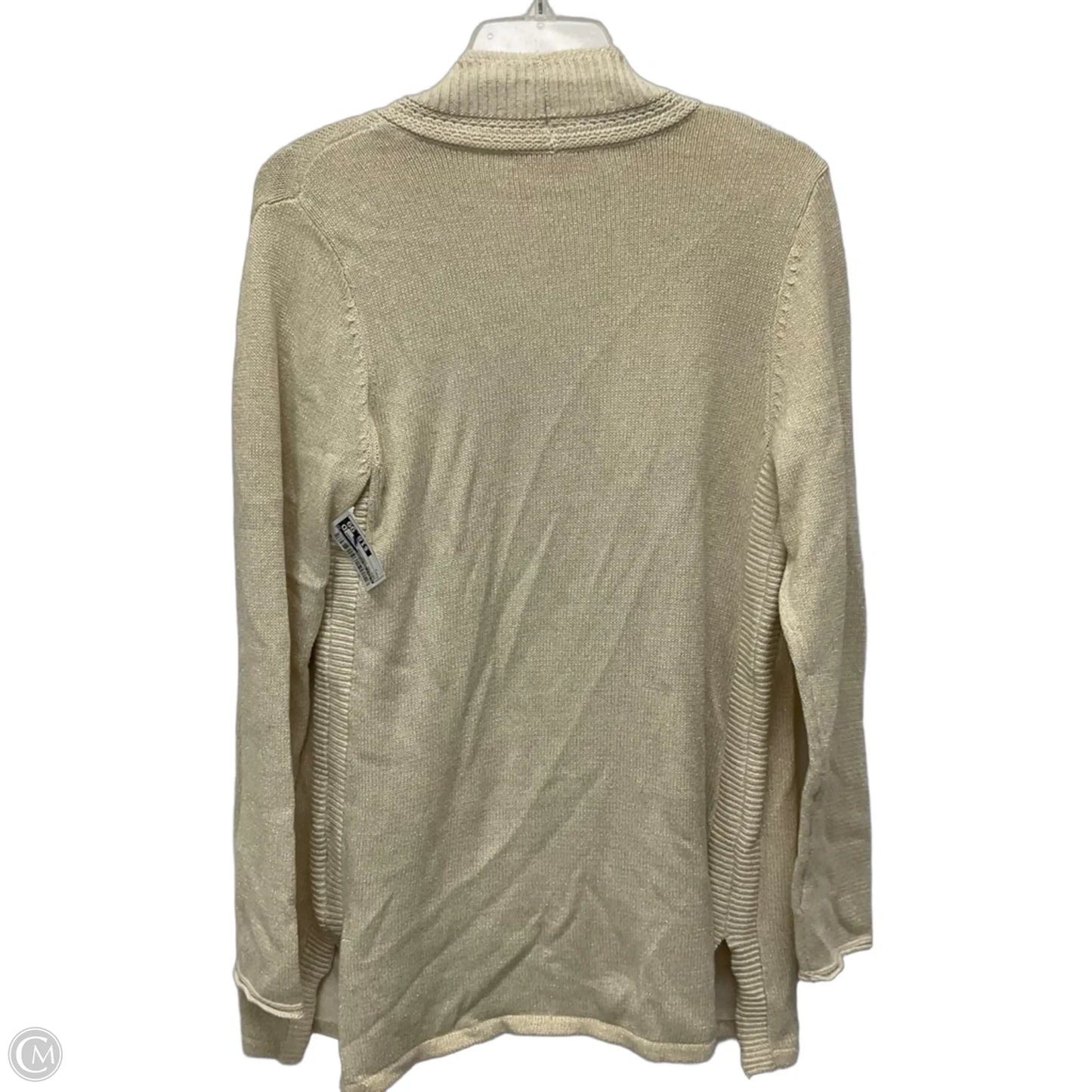 Sweater Cardigan Designer By Lilly Pulitzer In Gold, Size: L