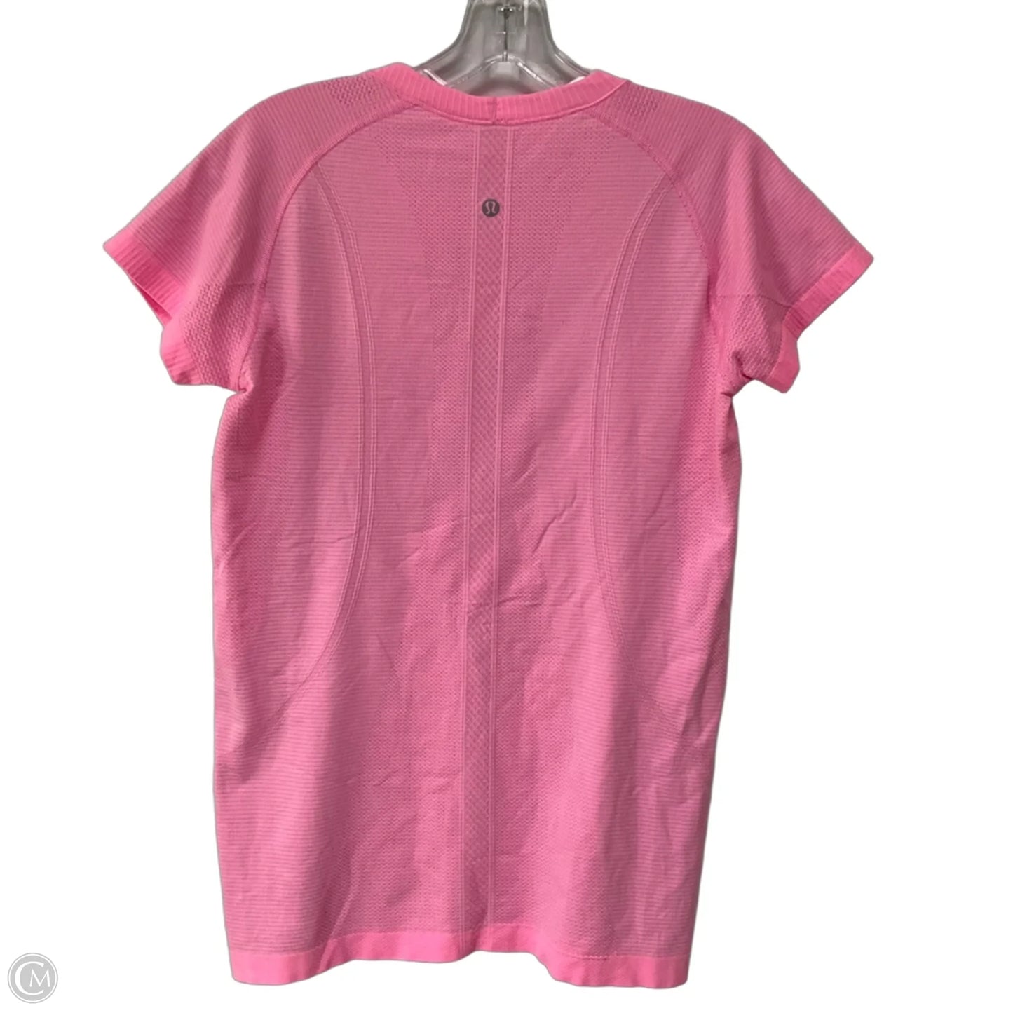 Athletic Top Short Sleeve By Lululemon In Pink, Size: 10