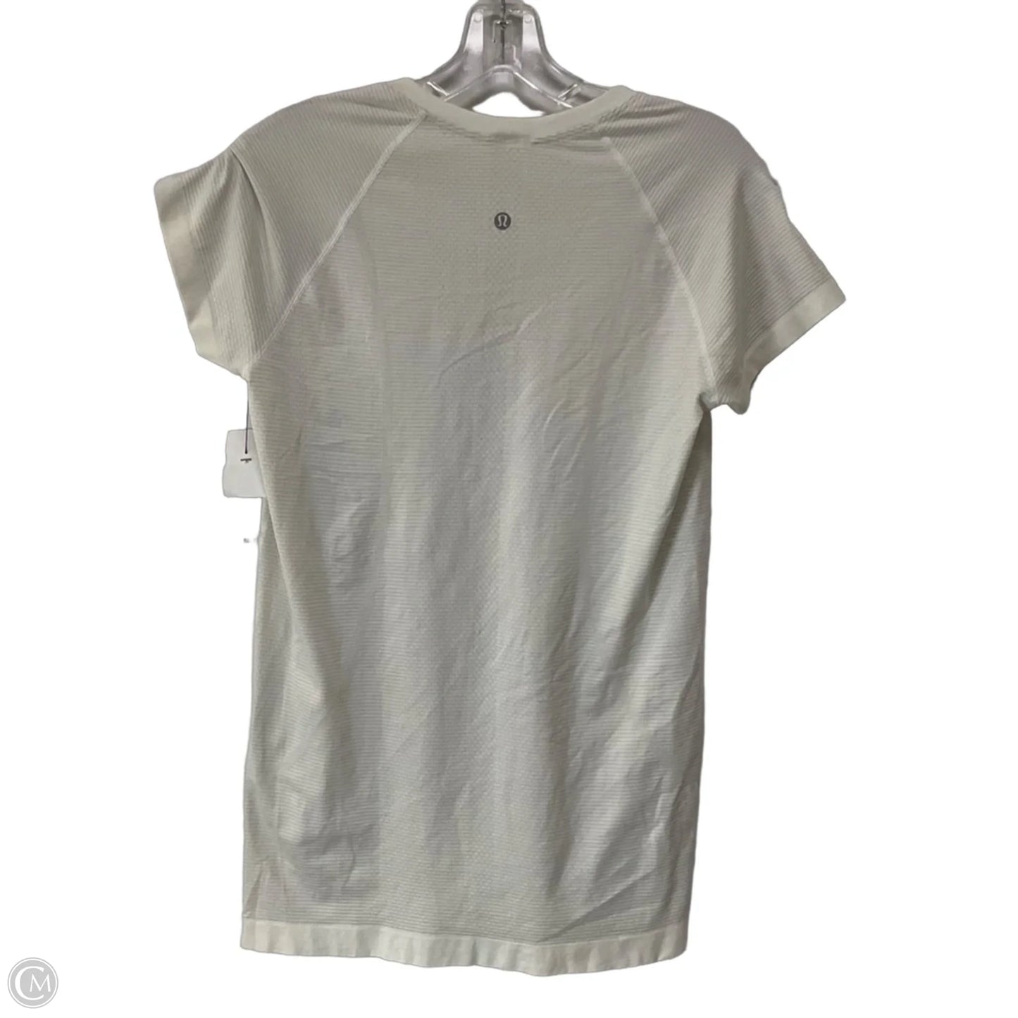 Athletic Top Short Sleeve By Lululemon In White, Size: 10