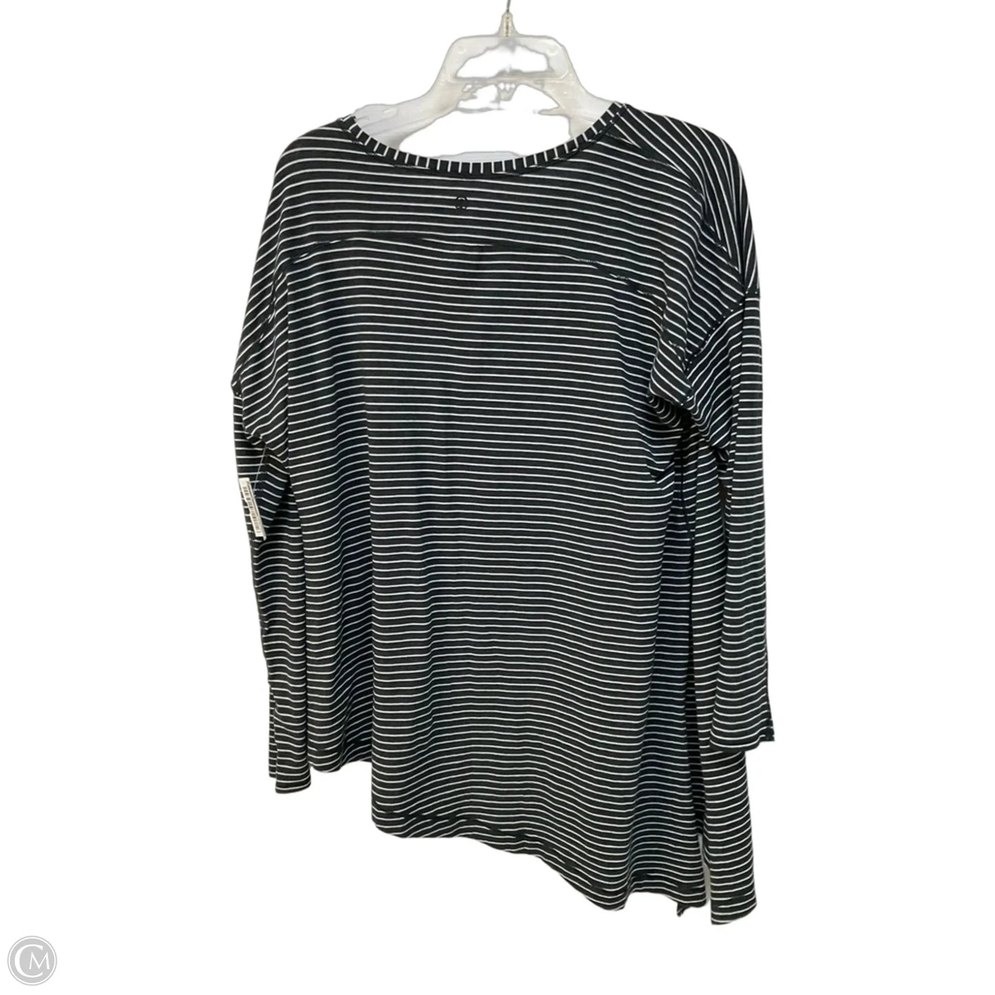 Athletic Top Long Sleeve Crewneck By Lululemon In Striped Pattern, Size: L
