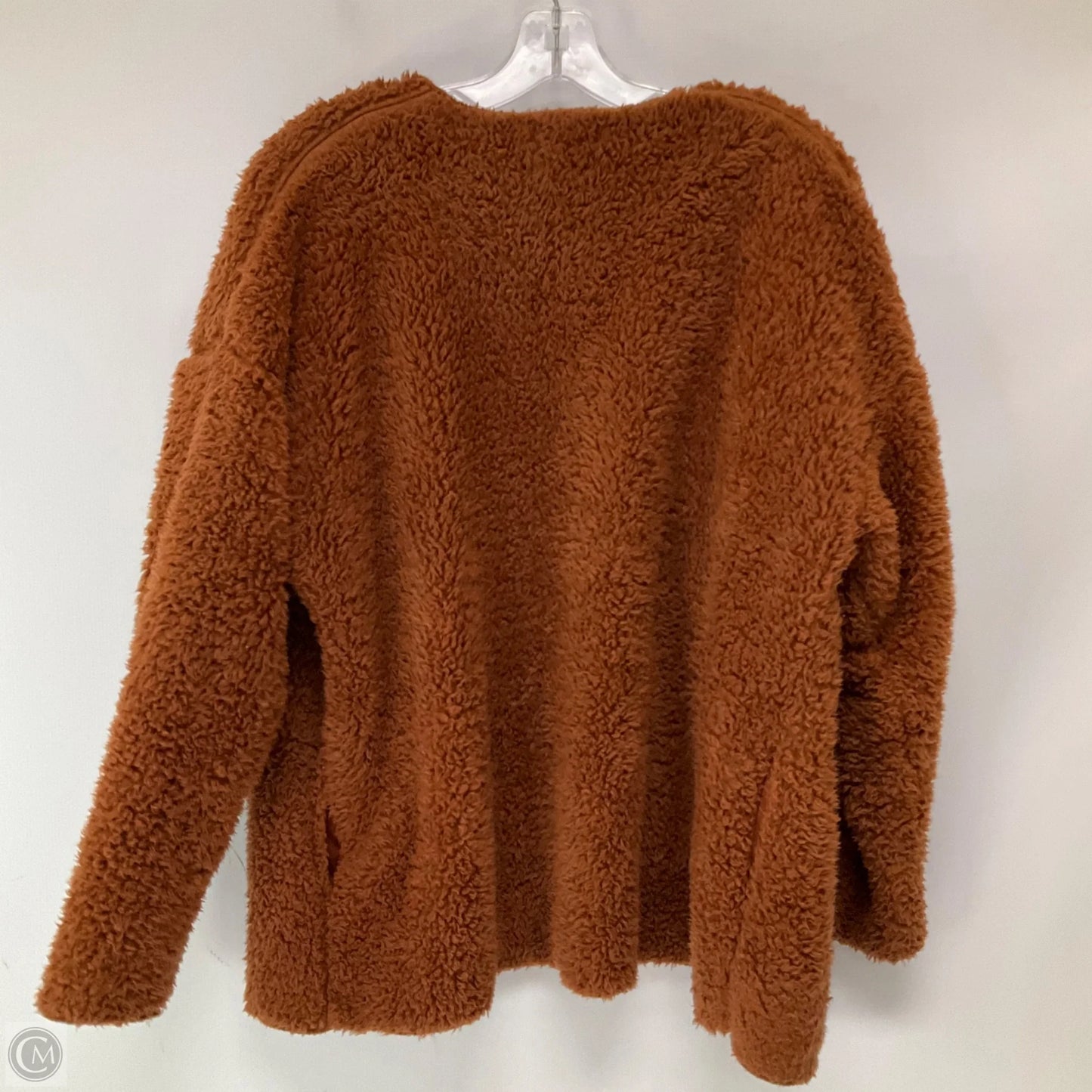 Jacket Fleece By Socialite In Brown, Size: S