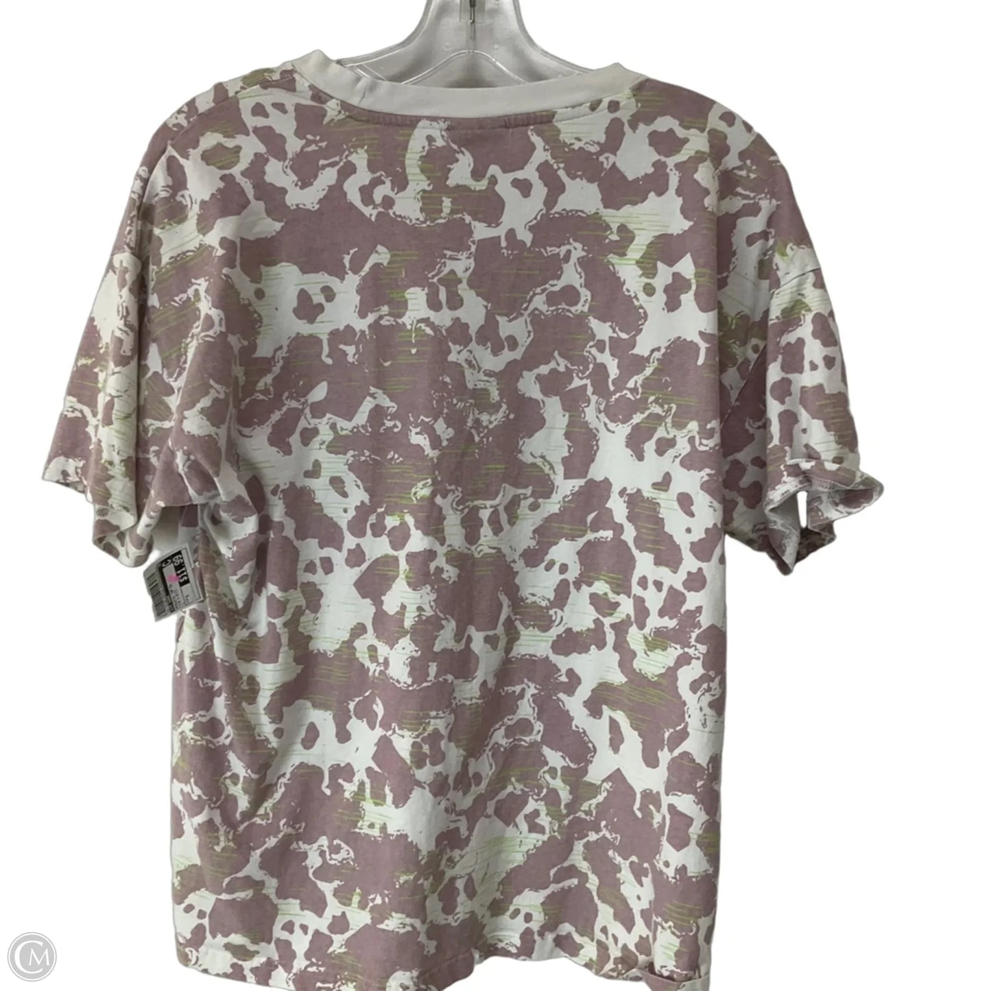 Athletic Top Short Sleeve By Gym Shark In Pink & White, Size: S