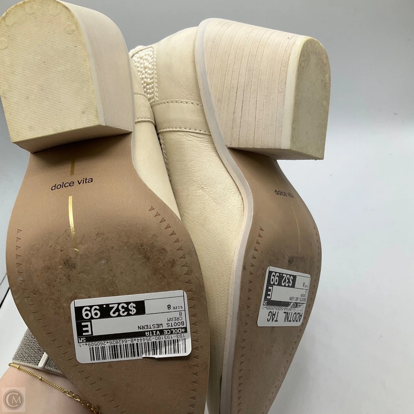 Boots Western By Dolce Vita In Cream, Size: 8