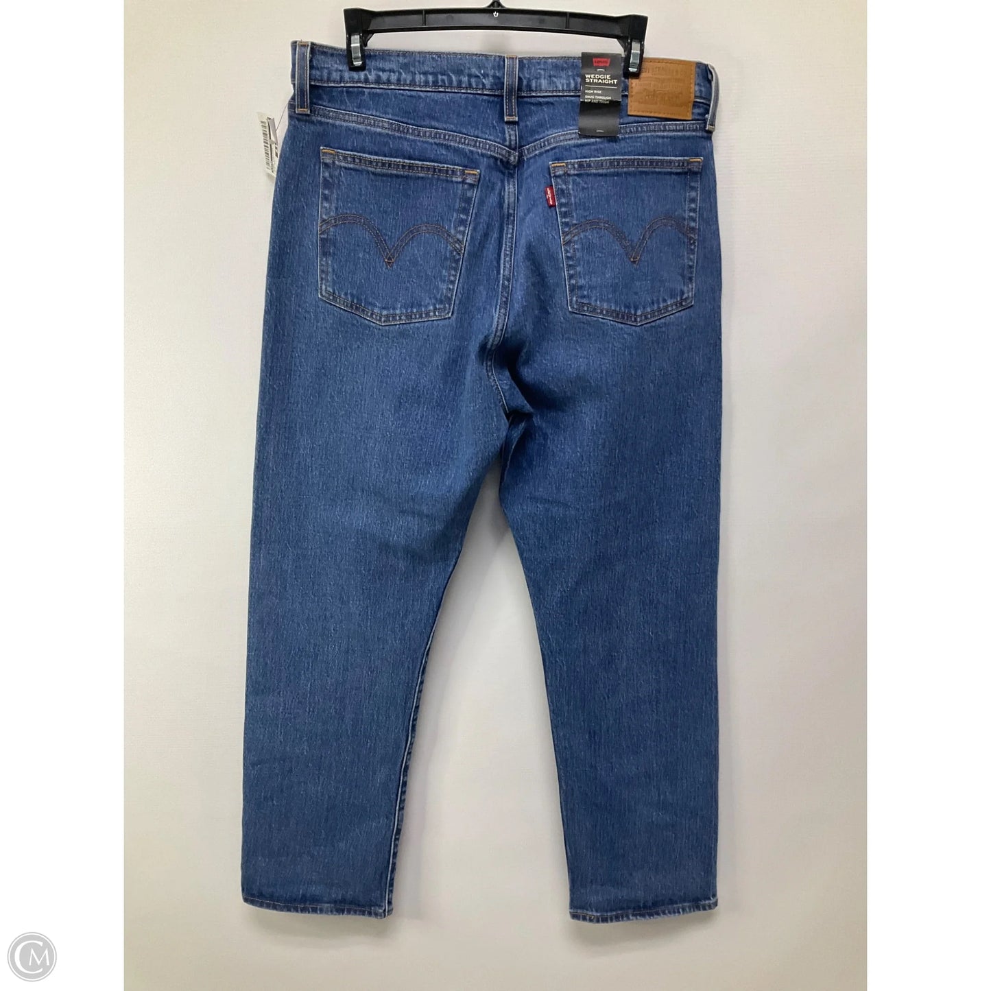 Jeans Straight By Levis In Blue Denim, Size: 12