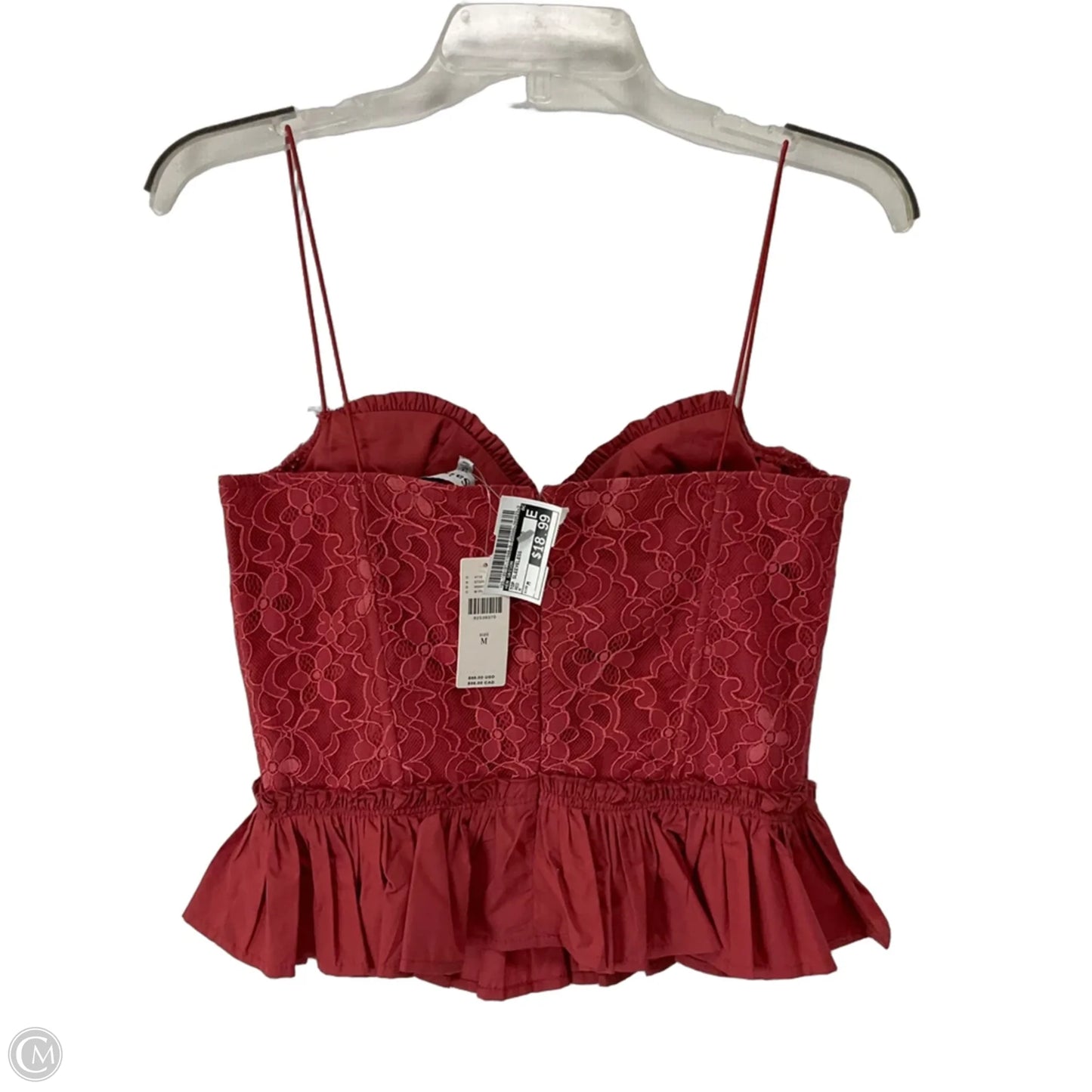 Top Sleeveless By En Saison In Red, Size: M