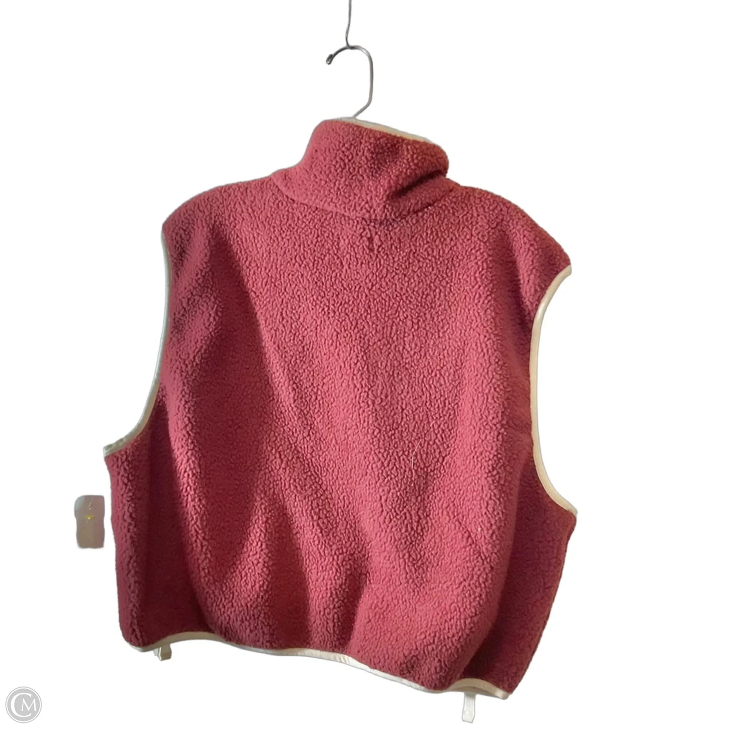 Vest Faux Fur & Sherpa By Free People In Maroon, Size: L