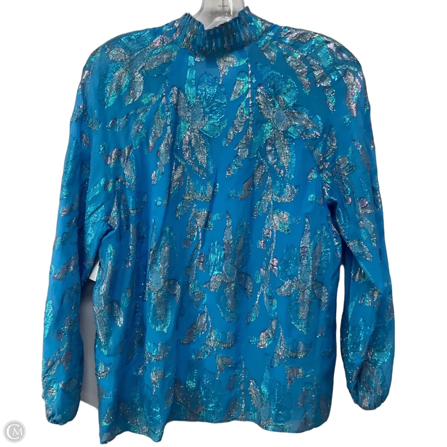 Top Long Sleeve Designer By Lilly Pulitzer In Blue, Size: S