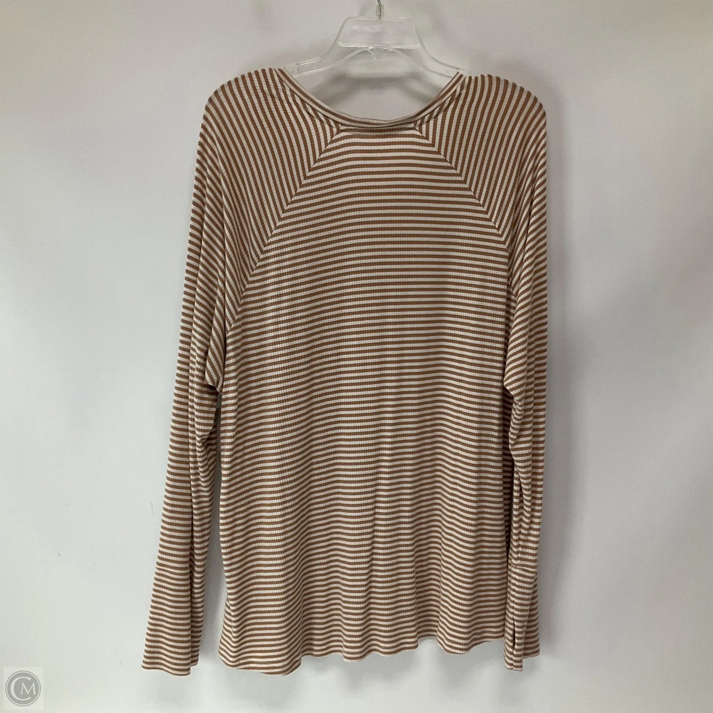Top Long Sleeve By Aerie In Striped Pattern, Size: Xxl