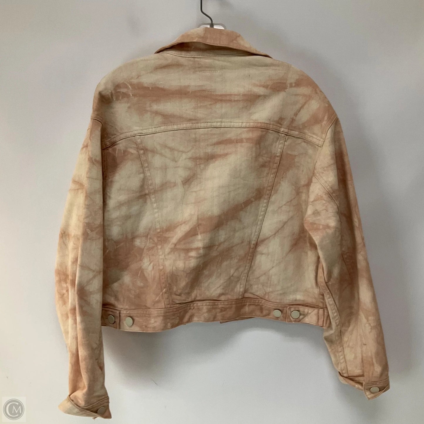 Jacket Denim By Ag Jeans In Tie Dye Print, Size: L