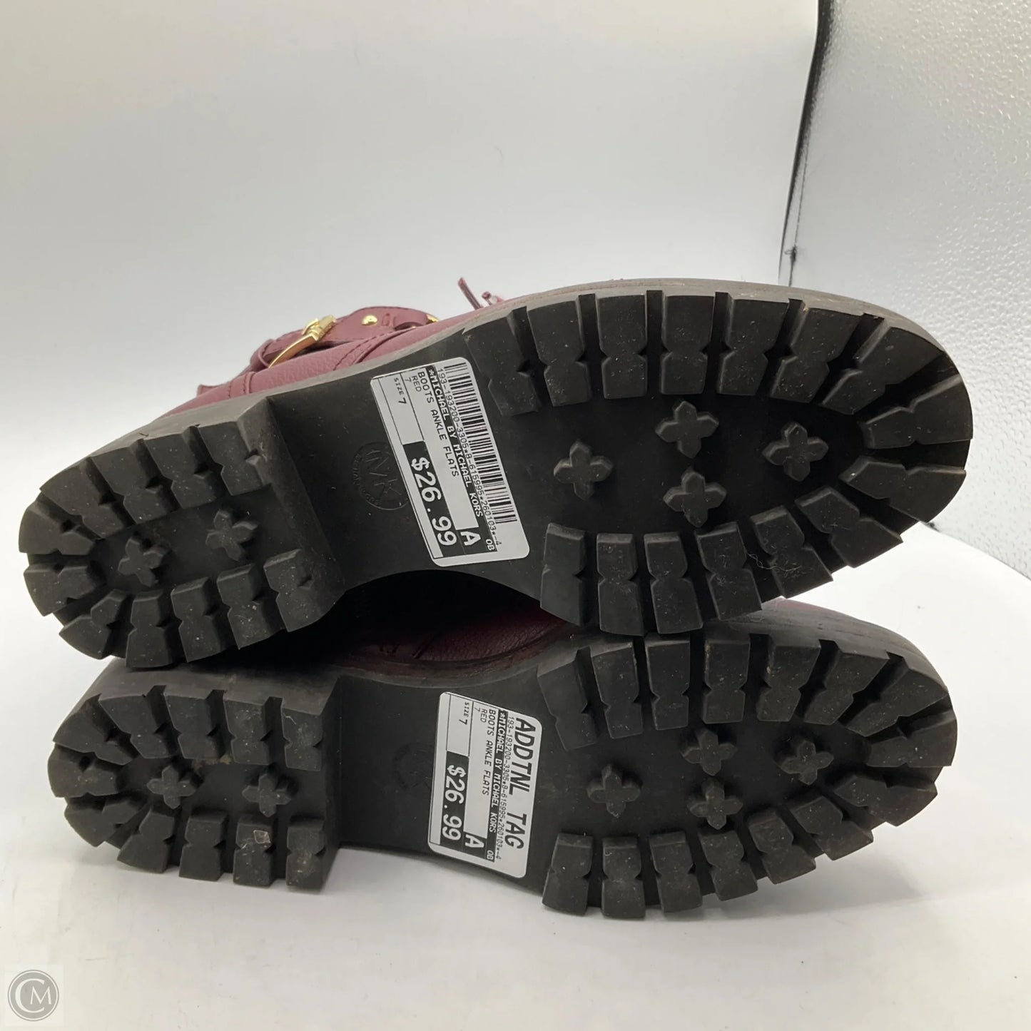 Boots Ankle Flats By Michael By Michael Kors In Red, Size: 7