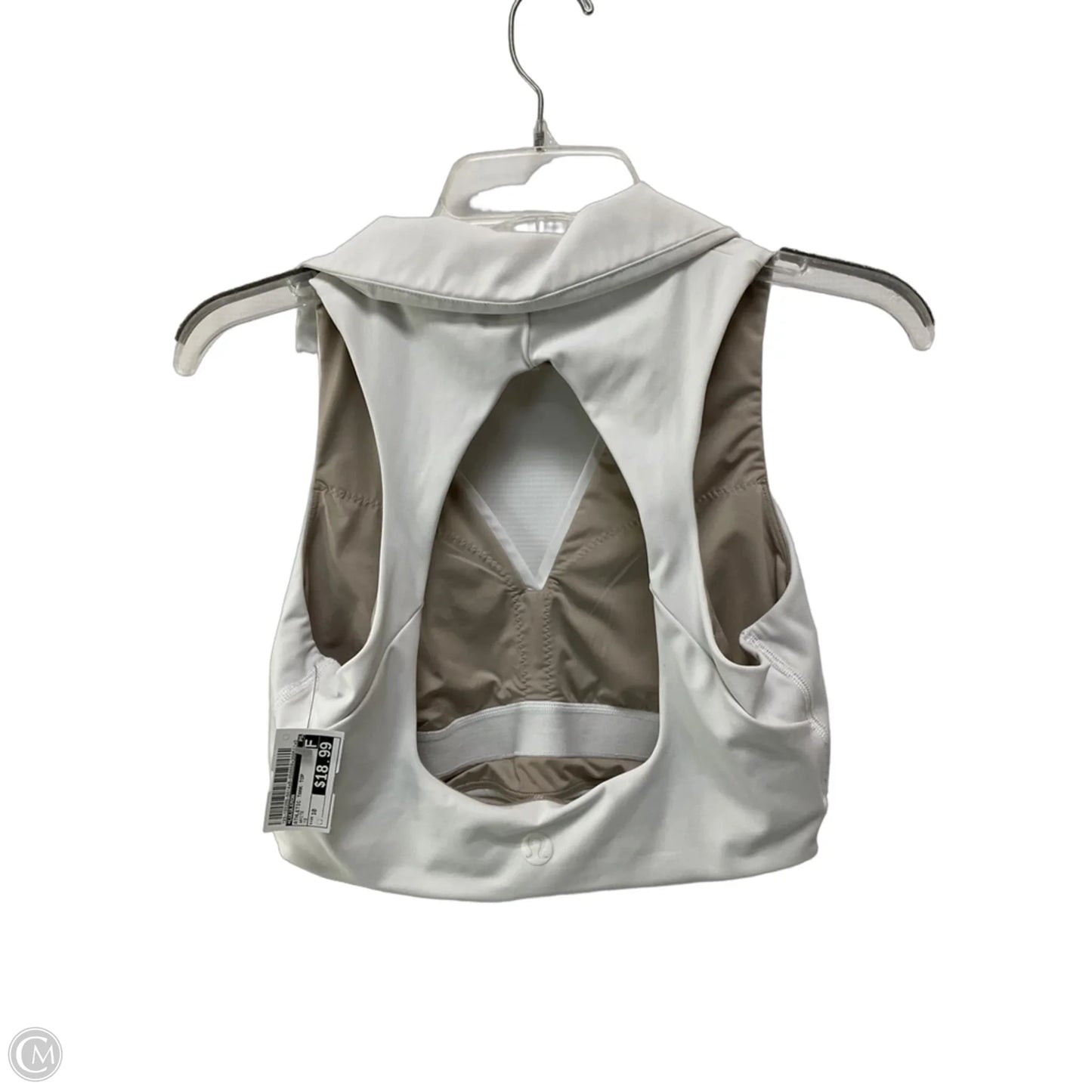 Athletic Tank Top By Lululemon In White, Size: 10