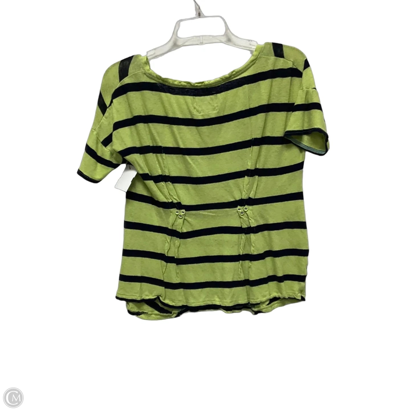 Top Short Sleeve By Anthropologie In Striped Pattern, Size: S