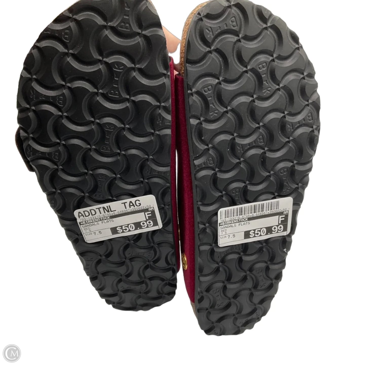 Sandals Flats By Birkenstock In Red, Size: 7.5
