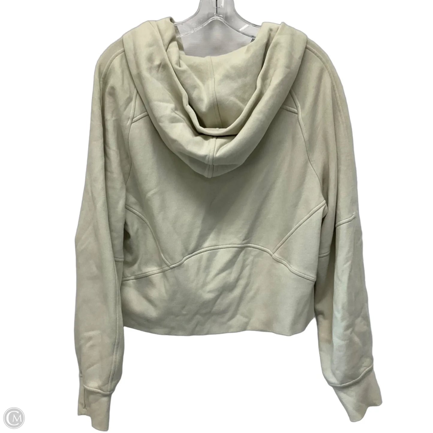 Athletic Sweatshirt Hoodie By Lululemon In Cream, Size: 6