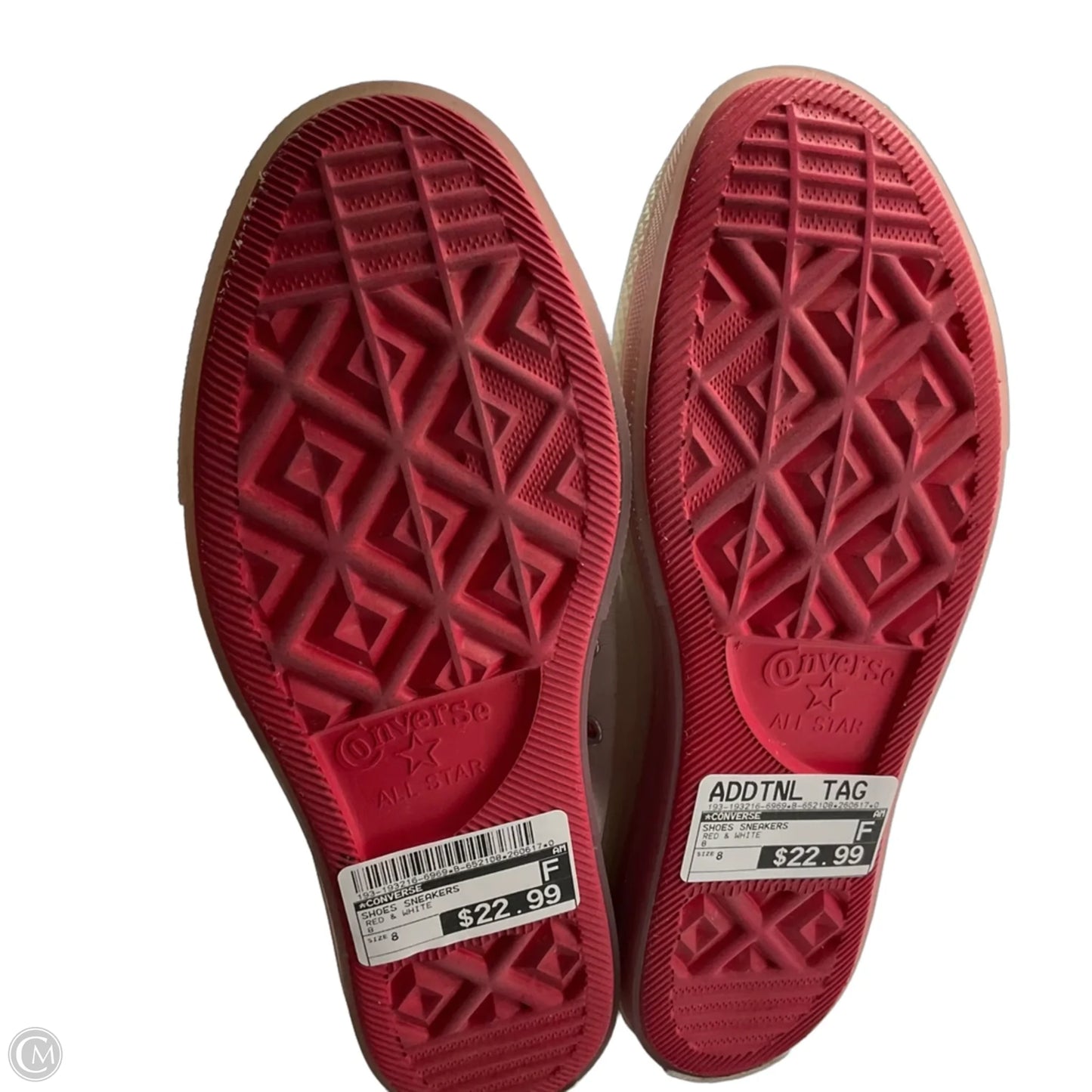 Shoes Sneakers By Converse In Red & White, Size: 8
