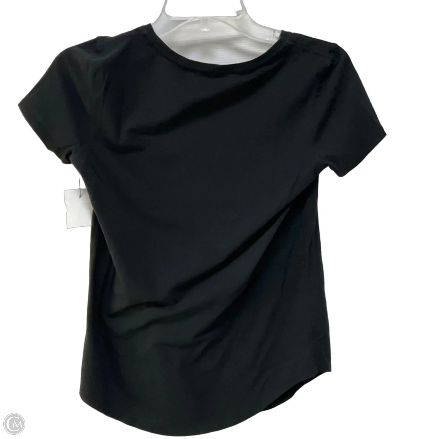 Athletic Top Short Sleeve By Lululemon In Black, Size: Xs