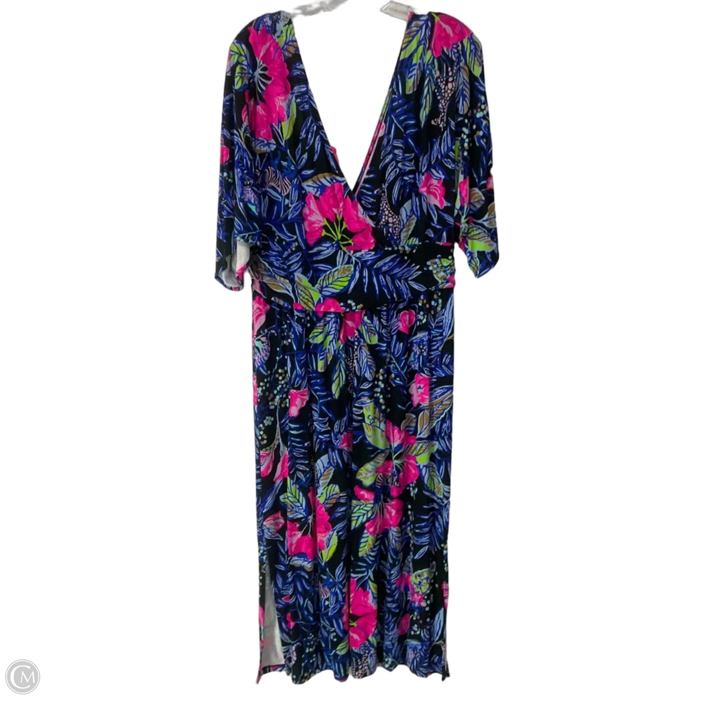 Dress Designer By Lilly Pulitzer In Tropical Print, Size: Xl