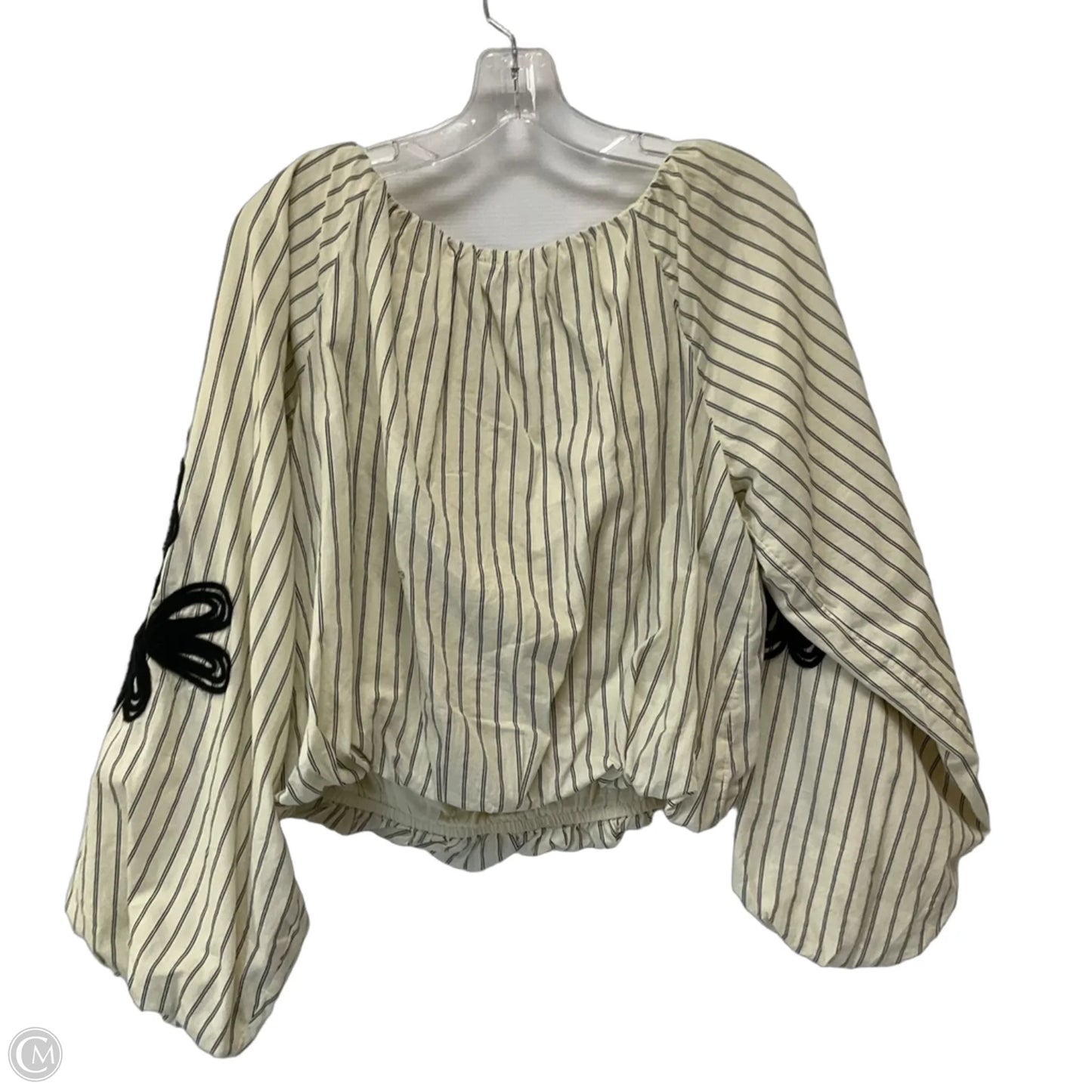 Top Long Sleeve By Anthropologie In Striped Pattern, Size: S