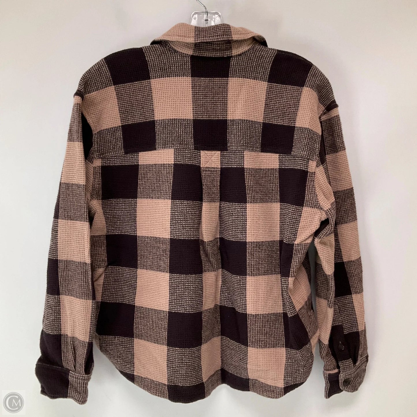 Top Long Sleeve By Madewell In Plaid Pattern, Size: S