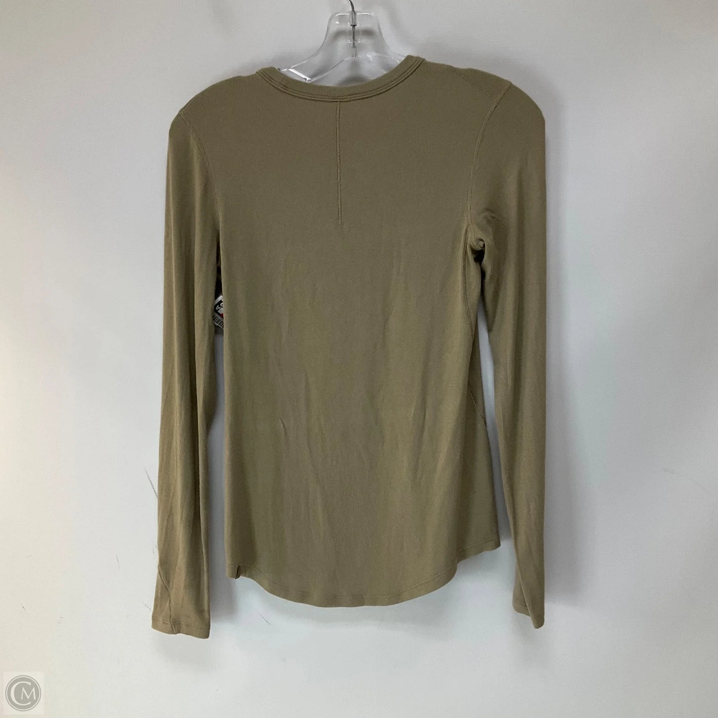 Athletic Top Long Sleeve Collar By Lululemon In Taupe, Size: S