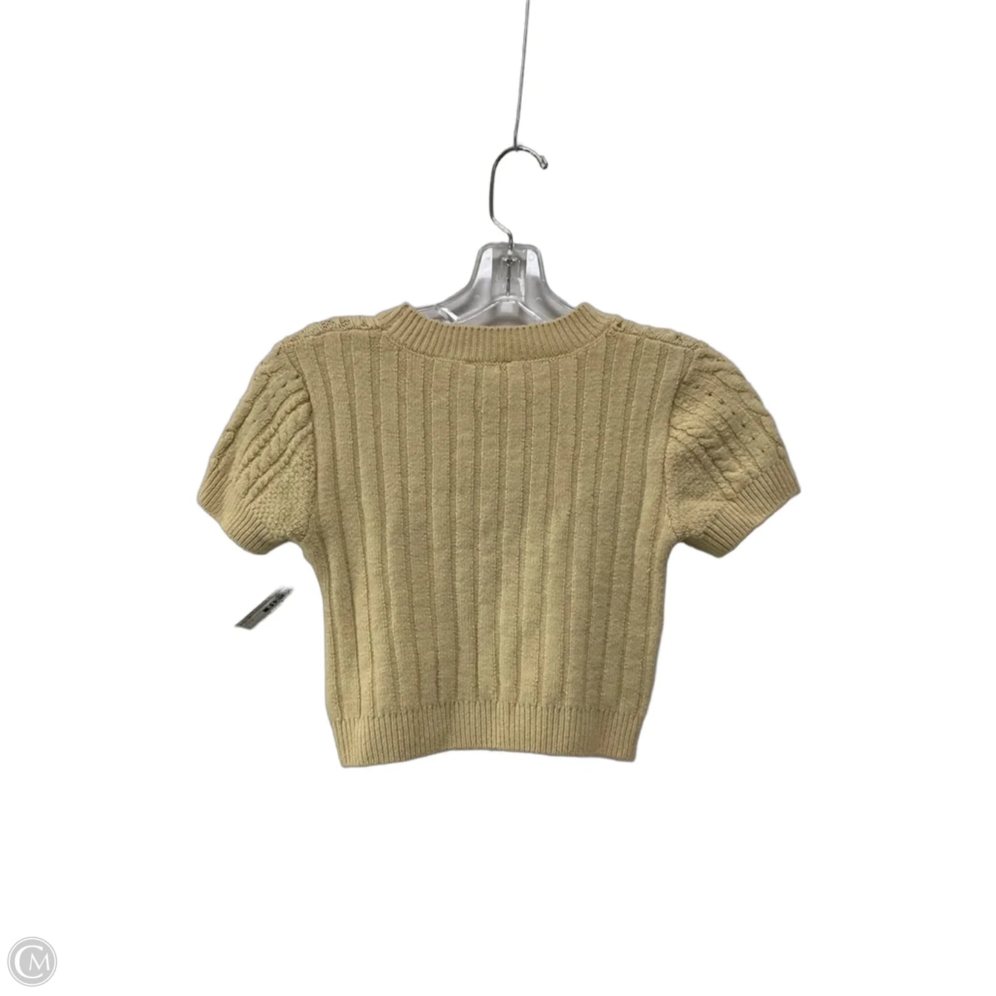 Top Short Sleeve By Free People In Cream, Size: M