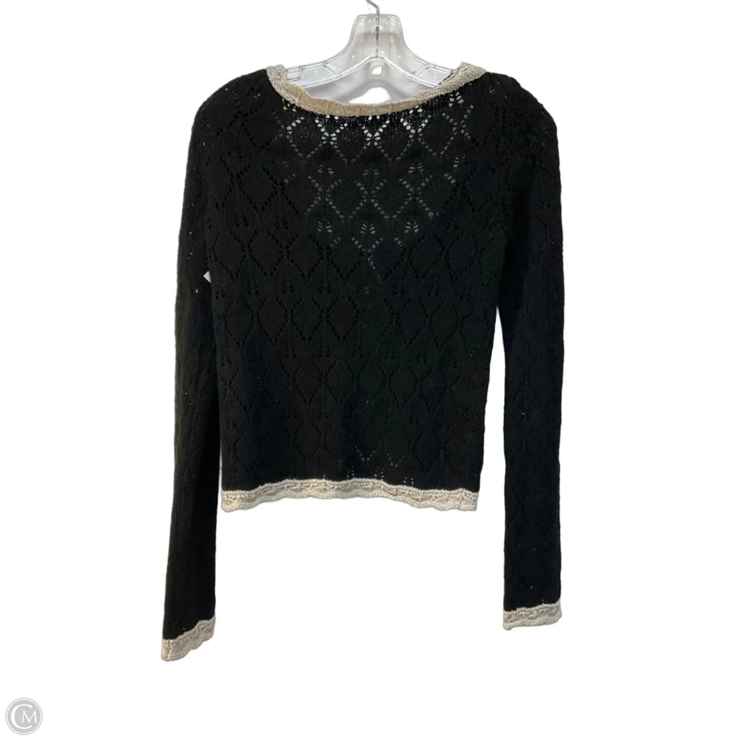Sweater Cardigan By Free People In Black & Grey, Size: Xs