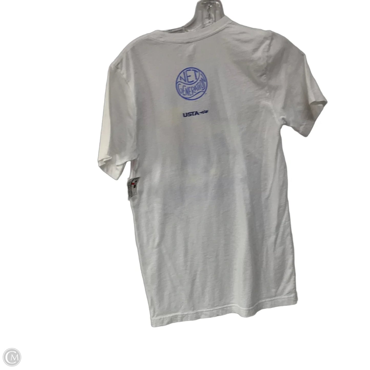 Athletic Top Short Sleeve By Bella + Canvas In White, Size: S