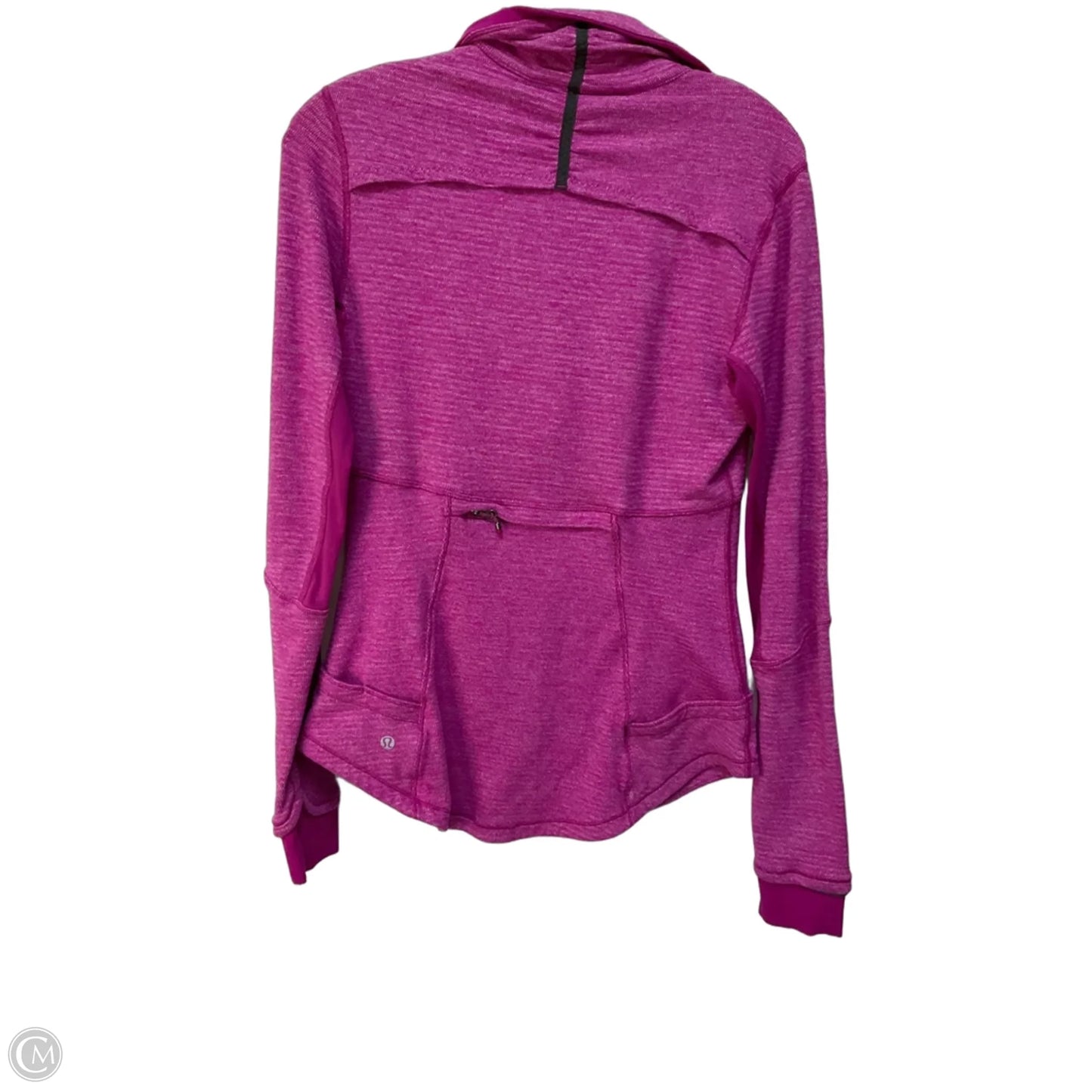 Athletic Top Long Sleeve Collar By Lululemon In Pink, Size: 8