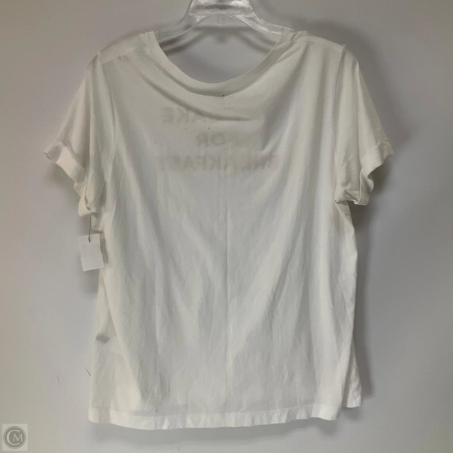 Top Short Sleeve Designer By Kate Spade In White, Size: L