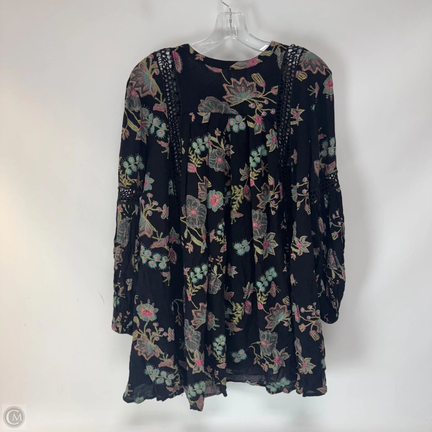 Tunic Long Sleeve By Free People In Black, Size: S