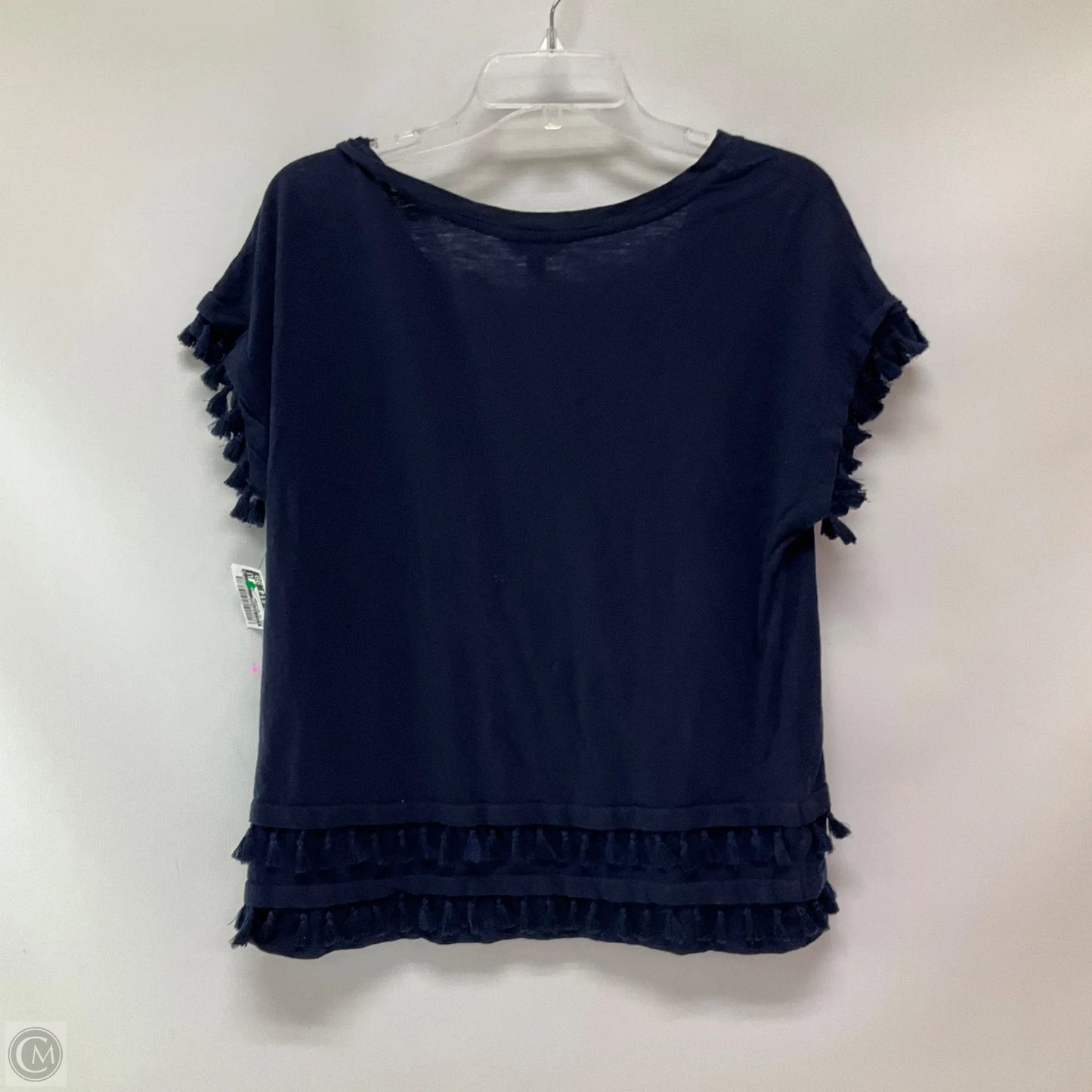 Top Short Sleeve Designer By Lilly Pulitzer In Navy, Size: M