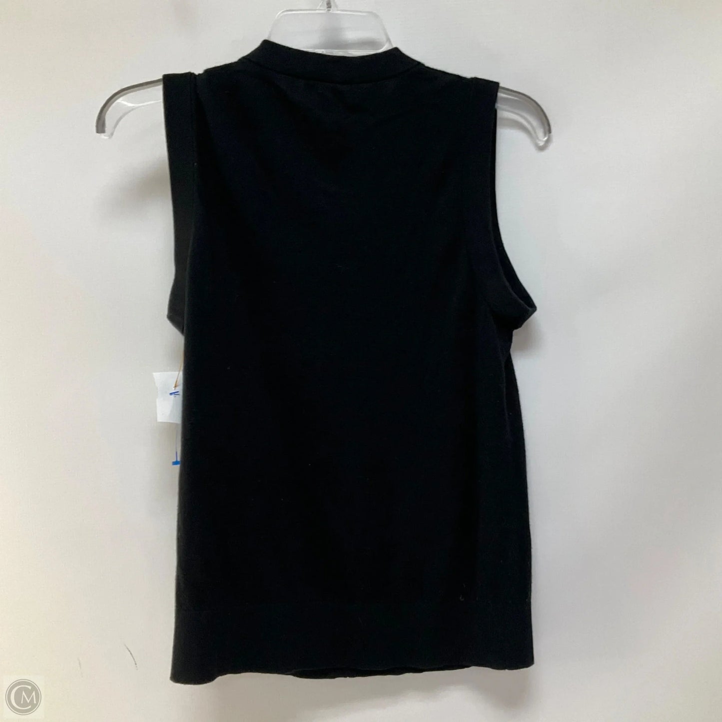 Top Sleeveless Designer By Kate Spade In Black & Gold, Size: L
