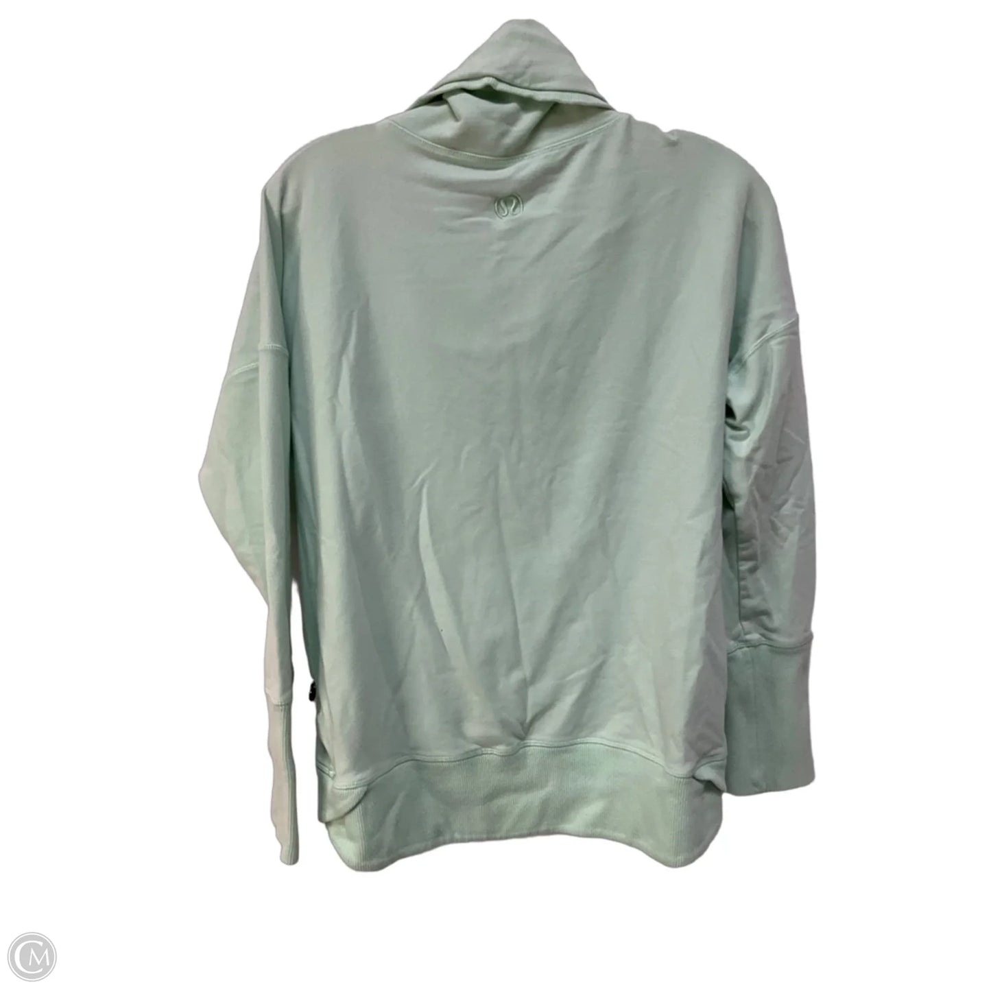 Athletic Top Long Sleeve Collar By Lululemon In Green, Size: 8