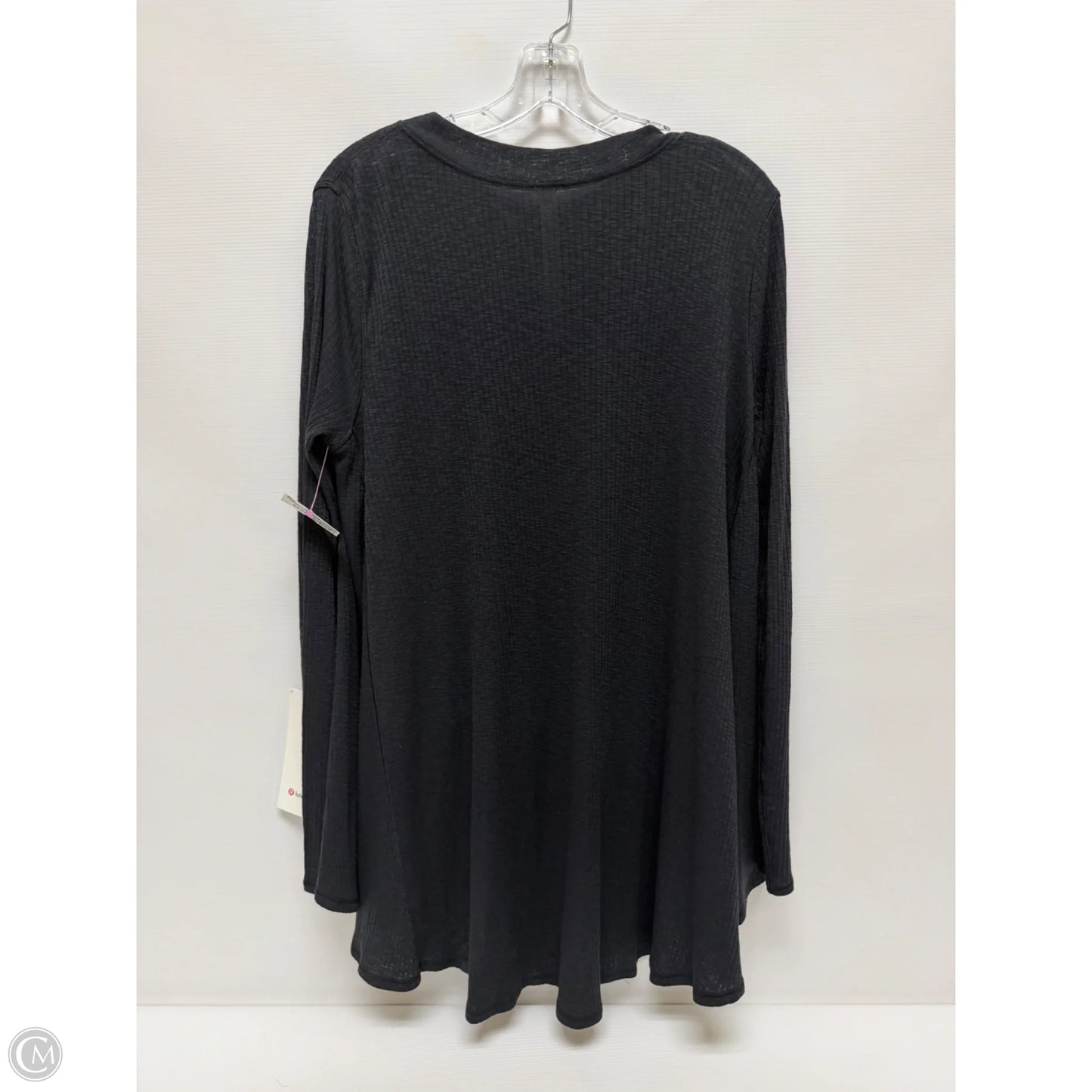 Athletic Top Long Sleeve Crewneck By Lululemon In Black, Size: M