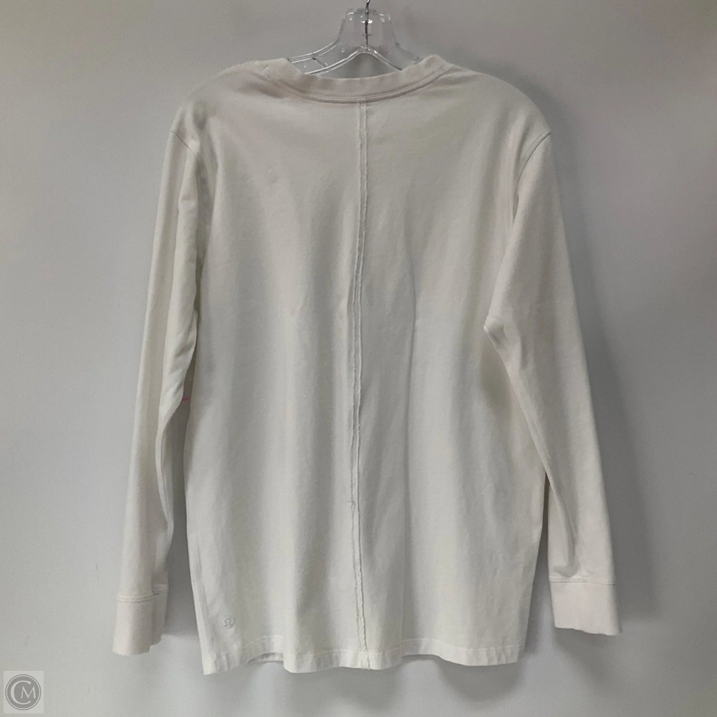 Athletic Top Long Sleeve Crewneck By Lululemon In White, Size: M
