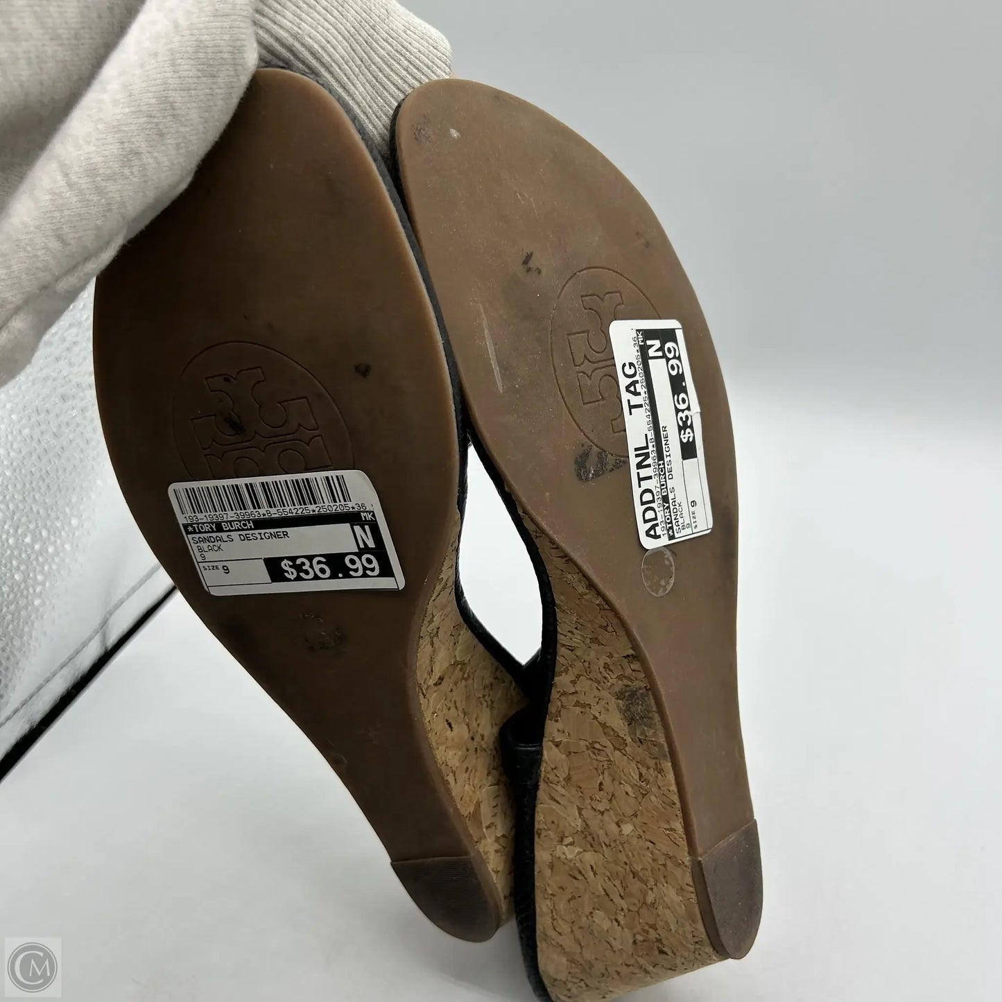 Sandals Designer By Tory Burch In Black, Size: 9