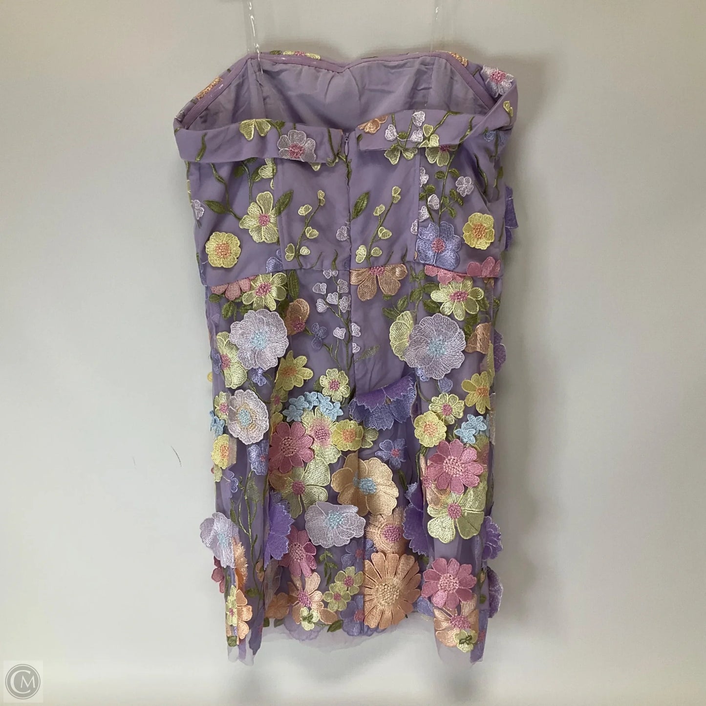 Dress Party Short By Main Strip In Floral Print, Size: L