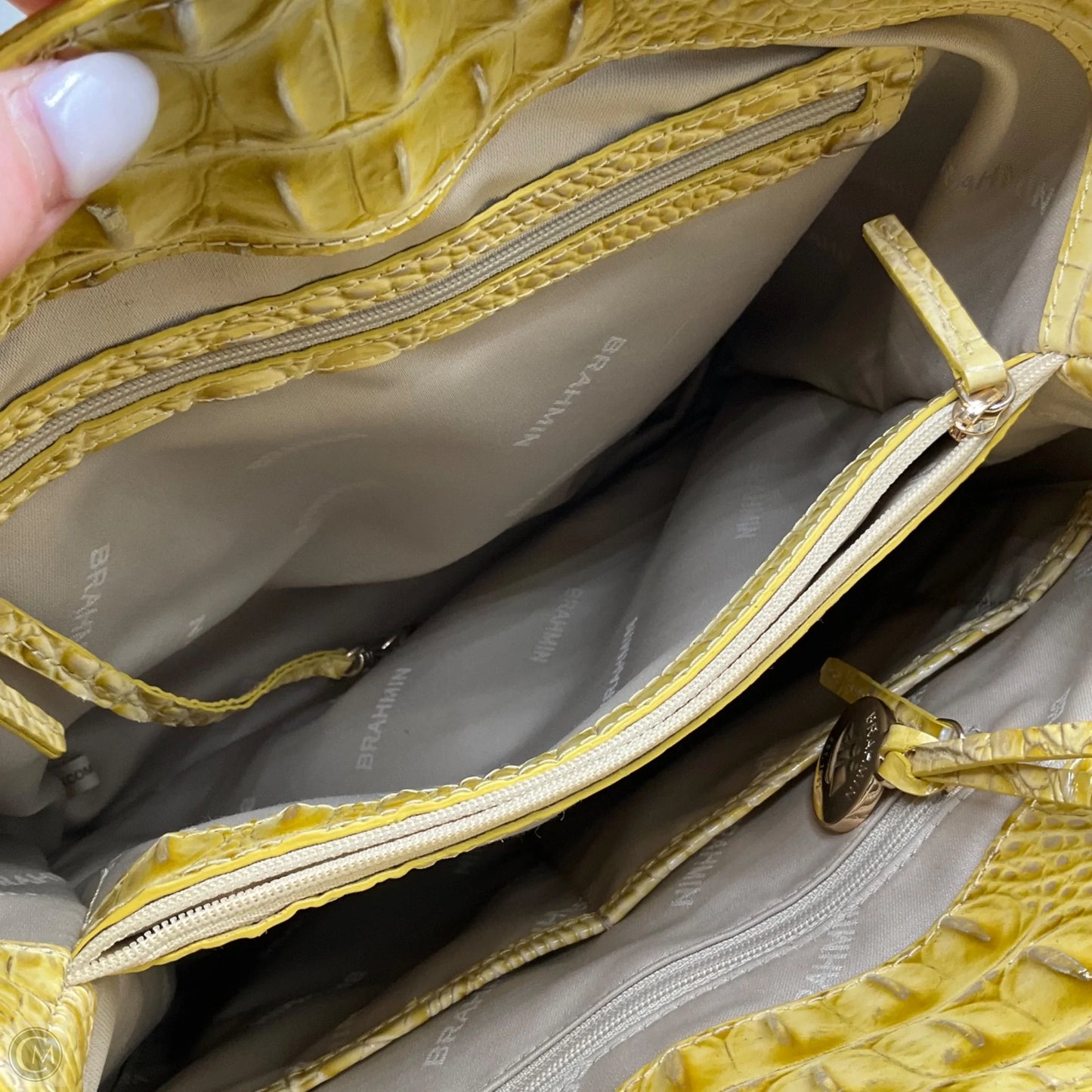 Handbag Designer By Brahmin, Size: Large