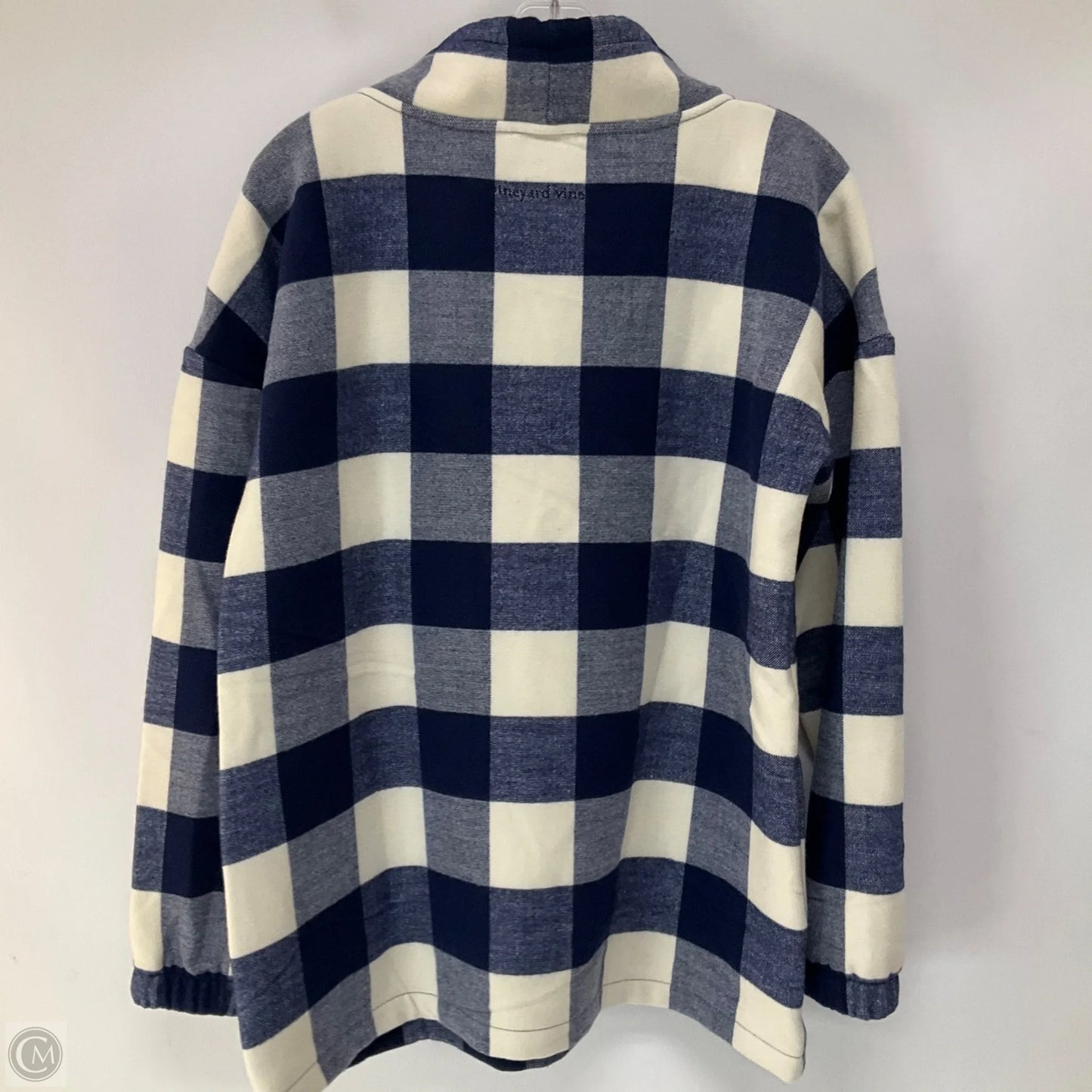 Top Long Sleeve By Vineyard Vines In Blue & White, Size: M