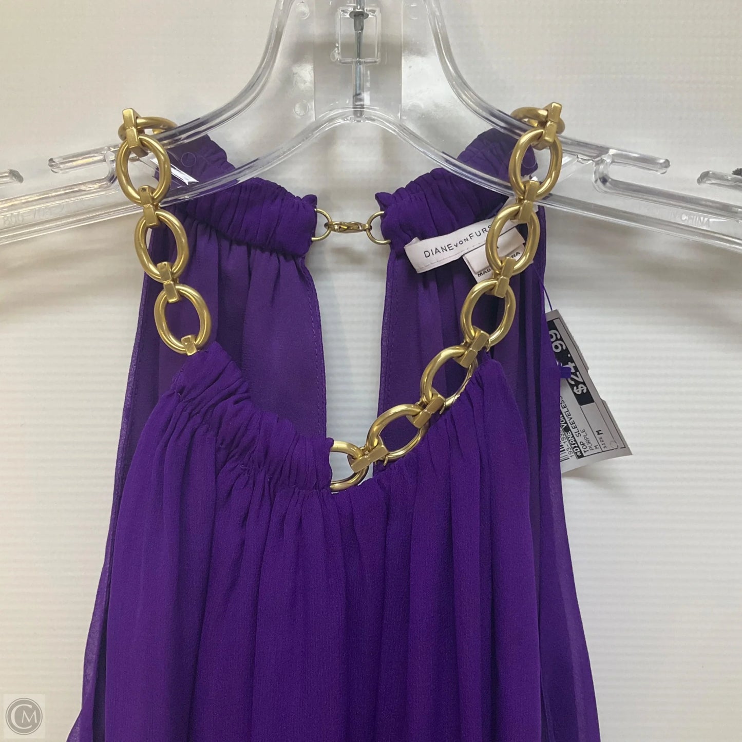Top Sleeveless Designer By Diane Von Furstenberg In Purple, Size: M