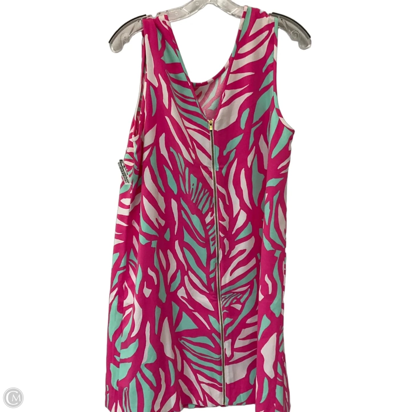 Dress Designer By Lilly Pulitzer In Pink & White, Size: L