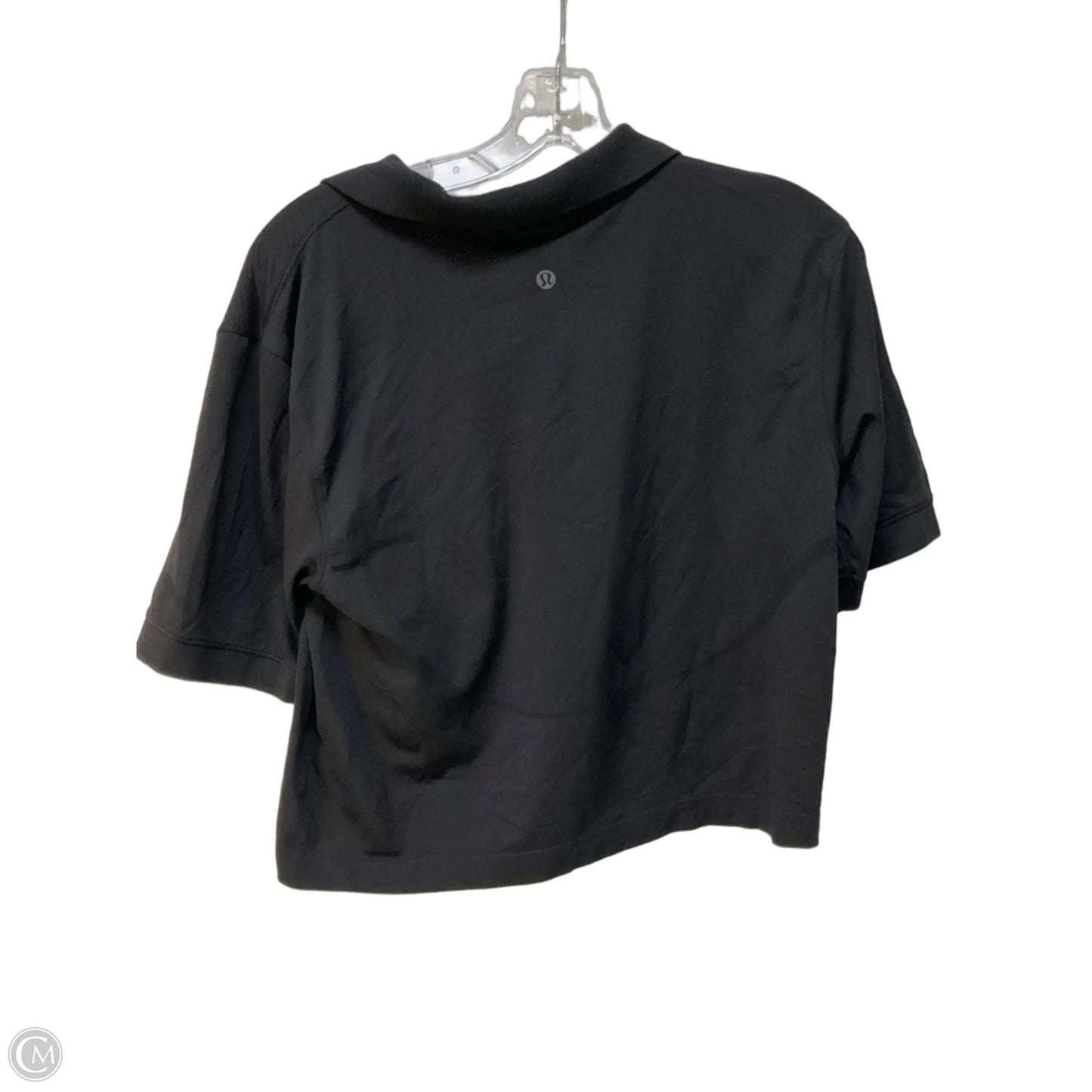 Athletic Top Short Sleeve By Lululemon In Black, Size: 8