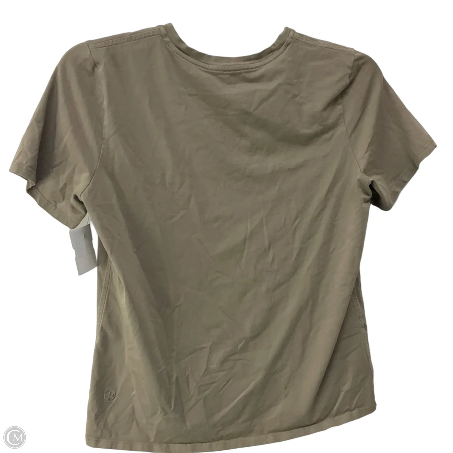 Athletic Top Short Sleeve By Lululemon In Tan, Size: 6