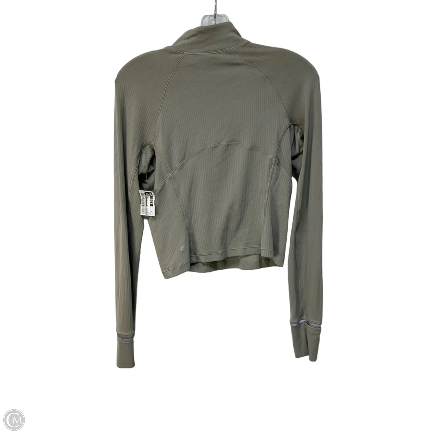 Athletic Top Long Sleeve Collar By Lululemon In Tan, Size: 8