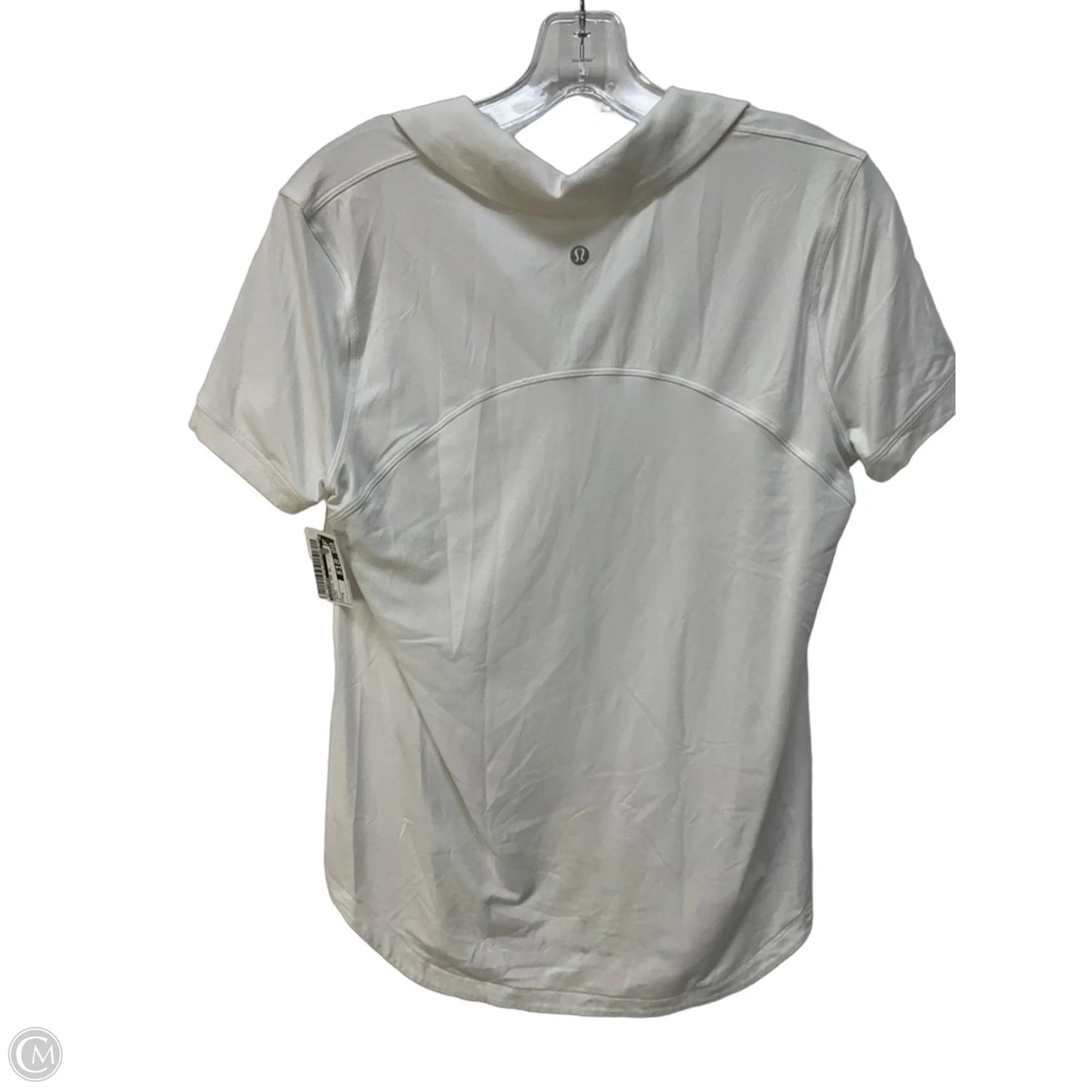 Athletic Top Short Sleeve By Lululemon In White, Size: 8