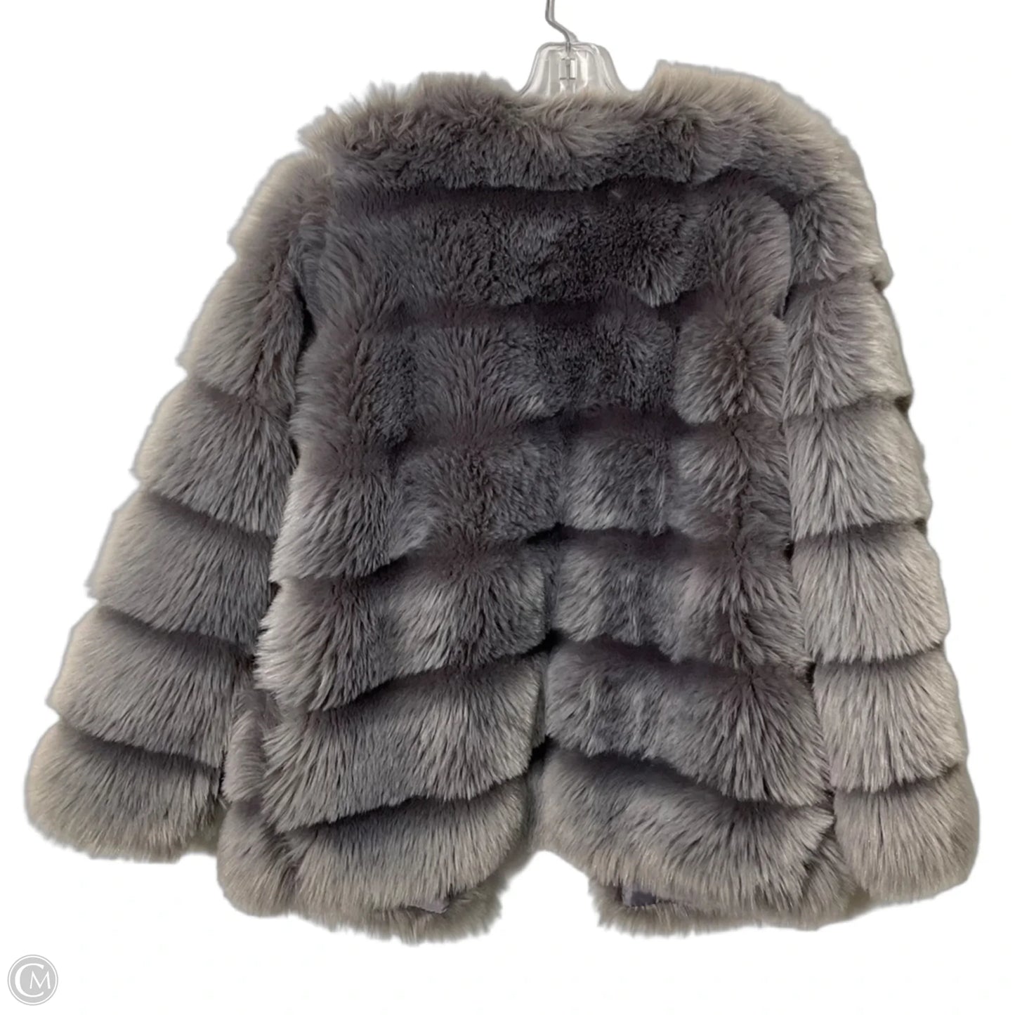 Coat Faux Fur & Sherpa By ICHI In Grey, Size: Xs