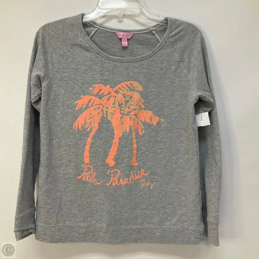 Top Long Sleeve Designer By Lilly Pulitzer In Grey, Size: Xs